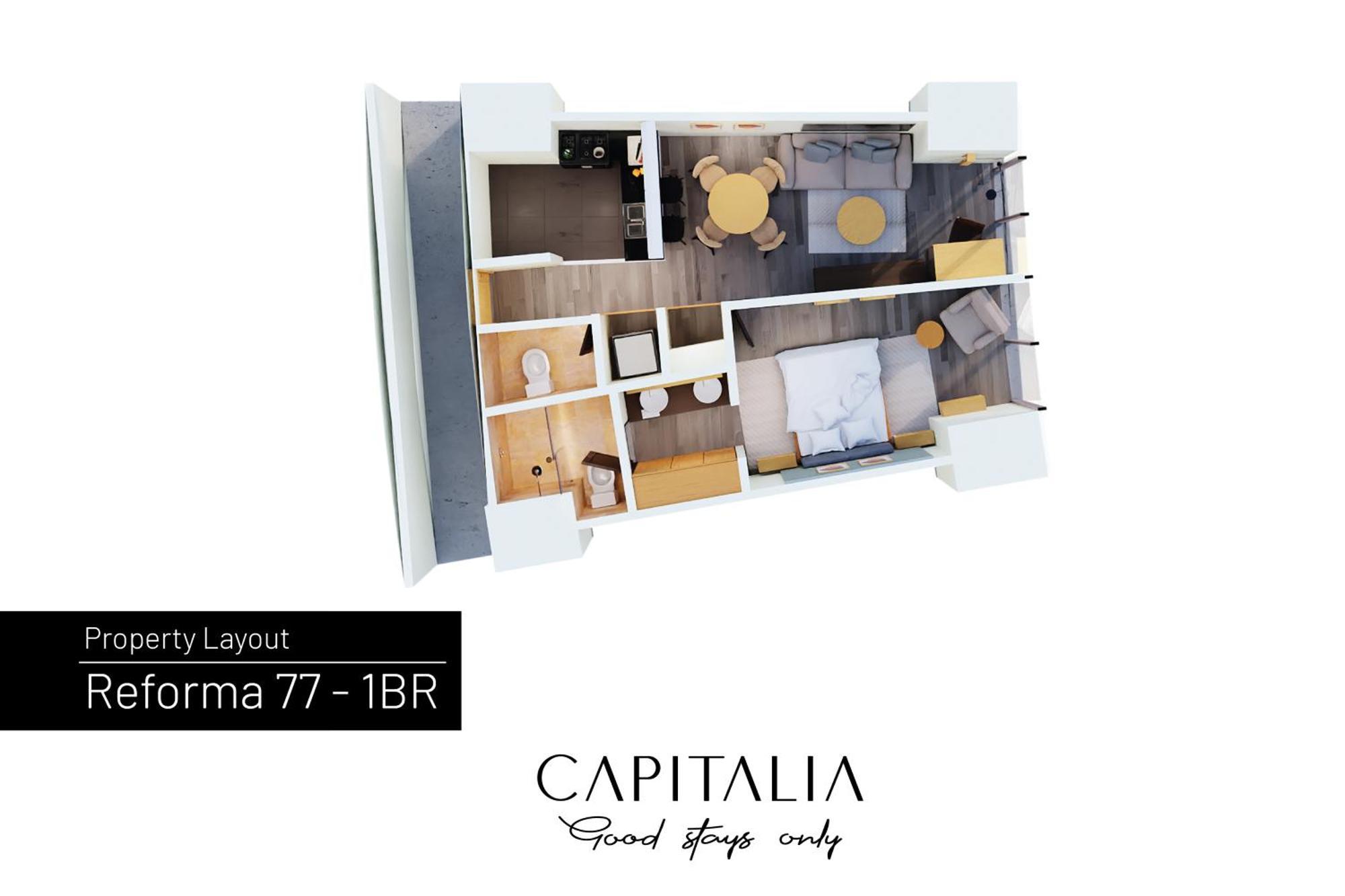 Capitalia - Apartments - Reforma Centro Mexikóváros Szoba fotó