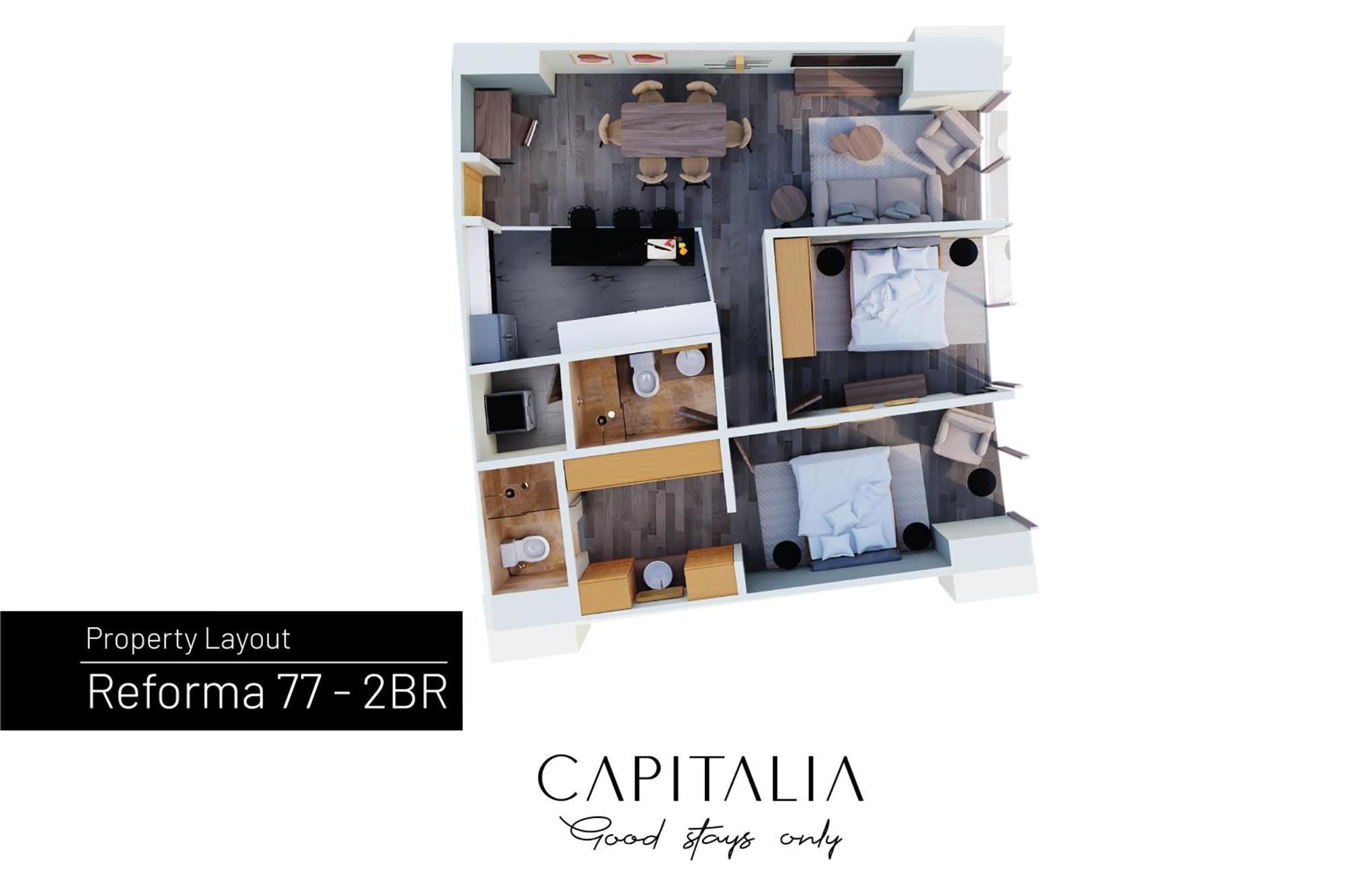 Capitalia - Apartments - Reforma Centro Mexikóváros Szoba fotó